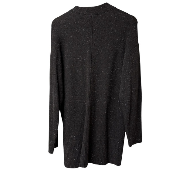 Something Navy Speckled Gray Oversized Grandpa Cardigan, Medium - Picture 5 of 8